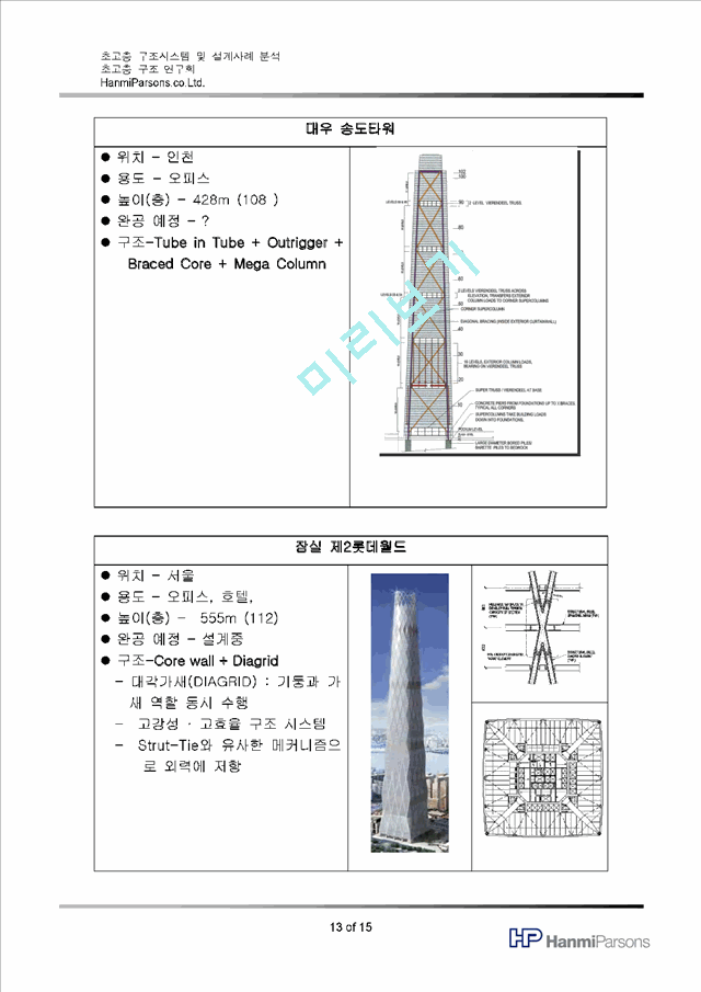 [레포트] 초고층 구조시스템 및 설계사례 분석   (2 )
